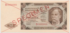 SPECIMEN 10 złotych 1948 - D 0000000