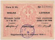 Loteria Fantowa na Lwów i Wilno, 2 mk, Nr.318901