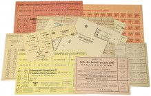 Zestaw kartek zaopatrzeniowych 1916-1944 (10szt)