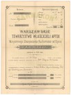 FARMAKON Warszawskie T-wo Właścicieli Aptek, Polisa 1914 (ruble)