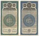 6% Poż. Dolarowa 1920, Obligacje $50 i $100 - bez konwersji (2szt)
