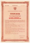 60% Wewnętrzna Pożyczka Państwowa 1989, Obligacja na 100.000 zł