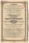 Pierwsza Węgiersko-Galicyjska Kolej Żelazna, (Cząstkowa obligacja pierszeństwa) na 200 guldenów 1870