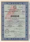 Tow. Akcyjne Wyrobów Wełnianych 'F.-Wilhelma Schweikerta' w Łodzi, Em.3, 500 rub 1910