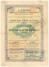 'Labor' Towarzystwo Akcyjne Emalierni i Warsztatów, 500 fr = 125 rub 1896