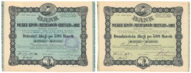 Bank Polskich Kupców i Przemysłowców Chrześcijan, Em.5, 10x i 25x (2szt)