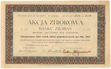 Bank Ziemian Spółka Akcyjna we Lwowie, Em.4, 100x 280 mkp 1923