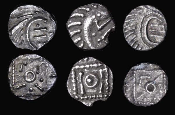 Anglo-Saxon Sceats (3) (c.695-740) Continental issues, Series E, Obverse: Degene...