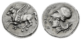 Monete Greche
Locri Epizephyrii - Statere databile al periodo 350-275 a.C. - Diritto: Pegaso in volo a sinistra con sotto un fulmine - Rovescio: test...