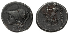 Monete Greche
Siracusa - Periodo della Quinta Democrazia (215-212 a.C.) - 12 Litre - Diritto: testa di Atena a sinistra con elmo corinzio - Rovescio:...