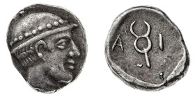 Monete Greche
Ainos - Diobolo databile al periodo 464-460 a.C. - Diritto: testa di Ermes con il petasos a destra - Rovescio: caduceo al centro, ai la...