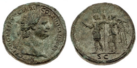 Monete Romane Imperiali
Sesterzio databile agli anni 88-89 d.C. - Zecca: Roma - Diritto: testa laureata dell'Imperatore a destra - Rovescio: l'Impera...