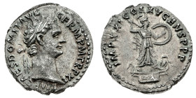 Monete Romane Imperiali
Denario databile al 91 d.C. - Zecca: Roma - Diritto: testa laureata dell'Imperatore a destra - Rovescio: Minerva stante a des...