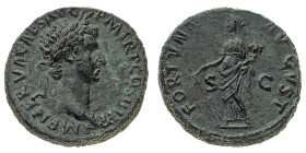 Monete Romane Imperiali
Asse databile al 97 d.C. - Zecca: Roma - Diritto: testa laureata dell'Imperatore a destra - Rovescio: la Fortuna stante a sin...