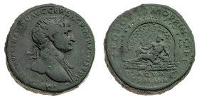 Monete Romane Imperiali
Sesterzio databile al periodo 103-111 d.C. - Zecca: Roma - Diritto: busto laureato dell'Imperatore a destra con un accenno di...