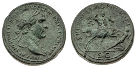 Monete Romane Imperiali
Sesterzio databile al periodo 103-111 d.C. - Zecca: Roma - Diritto: testa laureata dell'Imperatore a destra con un accenno di...