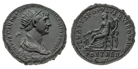 Monete Romane Imperiali
Dupondio databile al periodo 114-117 d.C. - Zecca: Roma - Diritto: busto radiato e drappeggiato dell'Imperatore a destra - Ro...