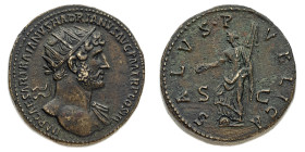 Monete Romane Imperiali
Dupondio databile al periodo 119-121 d.C. - Diritto: busto radiato dell'Imperatore a destra con un accenno di drappeggio sull...
