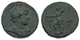 Monete Romane Imperiali
Sesterzio databile al periodo 119-121 d.C. - Zecca: Roma - Diritto: busto laureato, drappeggiato e corazzato dell'Imperatore ...