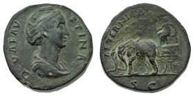 Monete Romane Imperiali
Sesterzio al nome e con l'effigie di Faustina Senior, moglie dell'Imperatore, databile dopo il 141 d.C. - Zecca: Roma - Dirit...