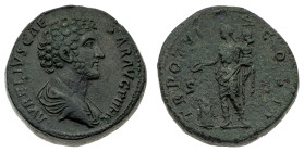 Monete Romane Imperiali
Sesterzio con il titolo di Cesare databile agli anni 151-152 d.C. - Zecca: Roma - Diritto: busto drappeggiato di Marco Aureli...