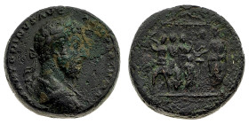 Monete Romane Imperiali
Medaglione databile agli anni 166-167 d.C. - Zecca: Roma - Diritto: busto laureato e corazzato dell'Imperatore a destra - Rov...