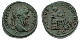 Monete Romane Imperiali
Sesterzio databile al 210 d.C. - Zecca: Roma - Diritto: testa laureata dell'Imperatore a destra - Rovescio: l'Annona seduta a...