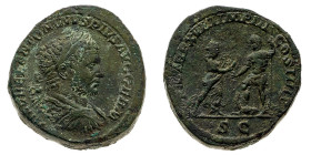 Monete Romane Imperiali
Sesterzio databile al 215 d.C. - Zecca: Roma - Diritto: busto laureato, drappeggiato e corazzato dell'Imperatore a destra - R...
