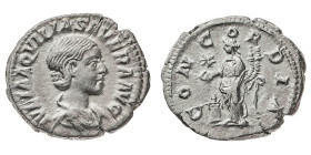 Monete Romane Imperiali
Denario al nome e con l'effigie di Aquilia Severa, seconda moglie dell'Imperatore - Zecca: Roma - Diritto: busto drappeggiato...