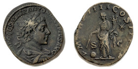 Monete Romane Imperiali
Sesterzio databile al 221 d.C. - Zecca: Roma - Diritto: busto laureato, drappeggiato e corazzato dell'Imperatore a destra - R...