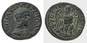 Monete Romane Imperiali
Bronzo al nome e con l'effigie di Annia Faustina, terza moglie dell'Imperatore, databile al 221 a.C. circa - Zecca: Pisidiae ...