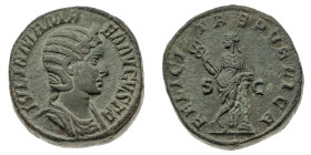 Monete Romane Imperiali
Sesterzio al nome e con l'effigie di Giulia Mamea, madre dell'Imperatore - Zecca: Roma - Diritto: busto diademato e paludato ...