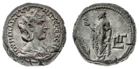 Monete Romane Imperiali
Tetradramma al nome e con l'effigie di Giulia Mamea, madre dell'Imperatore, databile al 233-234 d.C. - Zecca: Alessandria d'E...