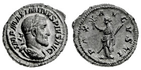 Monete Romane Imperiali
Denario databile agli anni 235-236 d.C. - Zecca: Roma - Diritto: busto laureato e drappeggiato dell'Imperatore a destra - Rov...