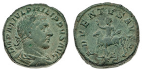 Monete Romane Imperiali
Sesterzio databile al 245 d.C. - Zecca: Roma - Diritto: busto laureato, drappeggiato e corazzato dell'Imperatore a destra - R...