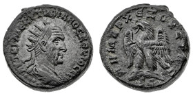 Monete Romane Imperiali
Tetradramma - Zecca: Antiochia ad Orontem (Syria) - Diritto: busto radiato, paludato e corazzato dell'Imperatore a destra - R...