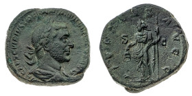 Monete Romane Imperiali
Sesterzio - Zecca: Roma - Diritto: busto laureato, drappeggiato e corazzato di Treboniano a destra - Rovescio: la Libertas st...