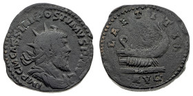 Monete Romane Imperiali
Sesterzio - Zecca: Lugdunum - Diritto: busto radiato, drappeggiato e corazzato dell'Imperatore a destra - Rovescio: galea con...