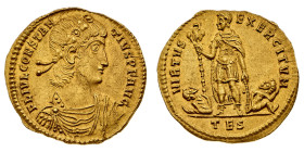 Monete Romane Imperiali
Solido databile al periodo 337-340 d.C. - Zecca: Tessalonica - Diritto: busto diademato di perle, drappeggiato e corazzato de...