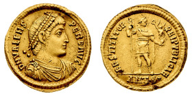 Monete Romane Imperiali
Solido databile al periodo 364-367 d.C. - Zecca: Antiochia - Diritto: busto diademato di perle, drappeggiato e corazzato dell...