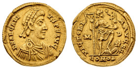 Monete Romane Imperiali
Solido databile al periodo 395-402 d.C. - Zecca: Mediolanum - Diritto: busto diademato di perle, drappeggiato e corazzato del...
