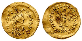 Monete Romane Imperiali
Tremisse databile agli anni 402 o 406 d.C. - Zecca: Costantinopoli - Diritto: busto diademato, drappeggiato e corazzato dell'...