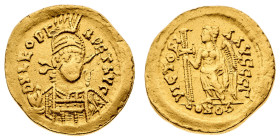 Monete Romane Imperiali
Solido databile al periodo 462-468 d.C. - Zecca: Costantinopoli - Diritto: mezzo busto elmato e diademato dell'Imperatore di ...