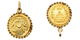 Monete Bizantine
Tiberio II Costantino (578-582) - Solido databile al 579 d.C. - Zecca: Costantinopoli - Diritto: mezzo busto coronato di fronte, tie...