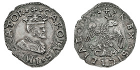 Monete di Zecche Italiane
Carlo V Imperatore (1516-1556) - 2 Tarì (1553) - Zecca: Messina - Diritto: busto coronato e corazzato di Carlo V a destra -...