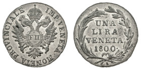 Antichi Stati italiani
Francesco II d'Asburgo Imperatore del R.S.I. e Duca di Venezia (1798-1805) - Una Lira (o 20 Soldi) Veneta 1800 - Zecca: Venezi...