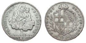 Antichi Stati italiani
Scudo da 10 Paoli 1797 - Zecca: Bologna - Diritto: stemma sormontato da una testa di leone - Rovescio: la Vergine con il Bambi...