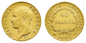 Antichi Stati italiani
Napoleone I Imperatore dei Francesi (1804-1814) - 40 Franchi 1806 - Zecca: Torino - Diritto: effigie di Napoleone a sinistra -...