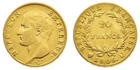 Antichi Stati italiani
Napoleone I Imperatore dei Francesi (1804-1814) - 20 Franchi 1806 - Zecca: Torino - Diritto: effigie di Napoleone a sinistra -...