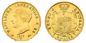 Antichi Stati italiani
Napoleone I Re d'Italia (1805-1814) - 40 Lire 1814 - Zecca: Milano - Diritto: effigie di Napoleone a sinistra - Rovescio: stem...